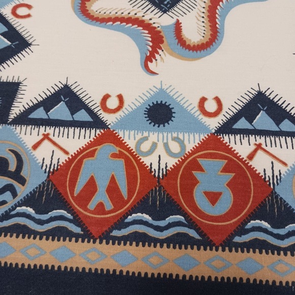 Vntg USA MADE Aztec Bandana COTTON Southwestern West Handkerchief Arizona Native - Picture 8 of 13